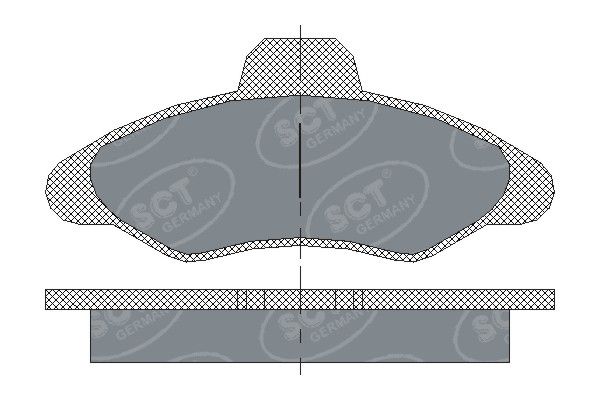 SCT GERMANY Комплект тормозных колодок, дисковый тормоз SP 188 PR